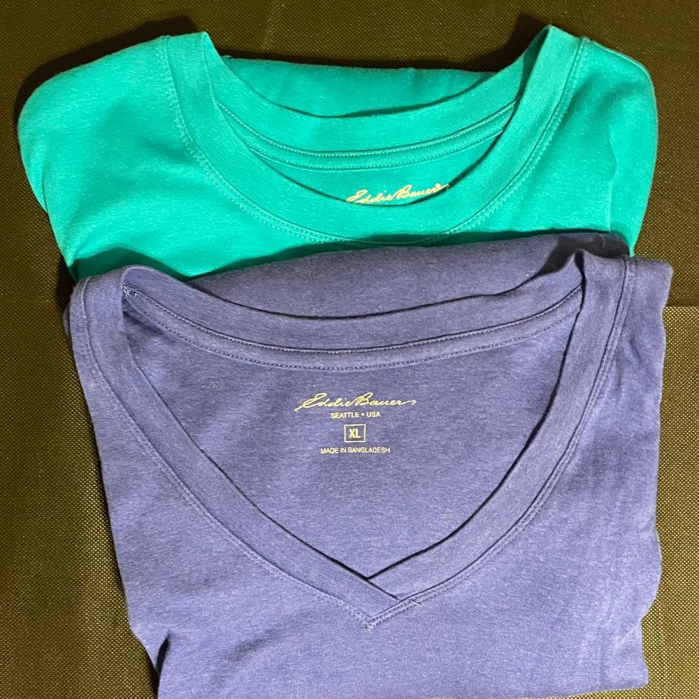 Eddie Bauer Long Sleeve Tees 2 pcs assorted colors size XL